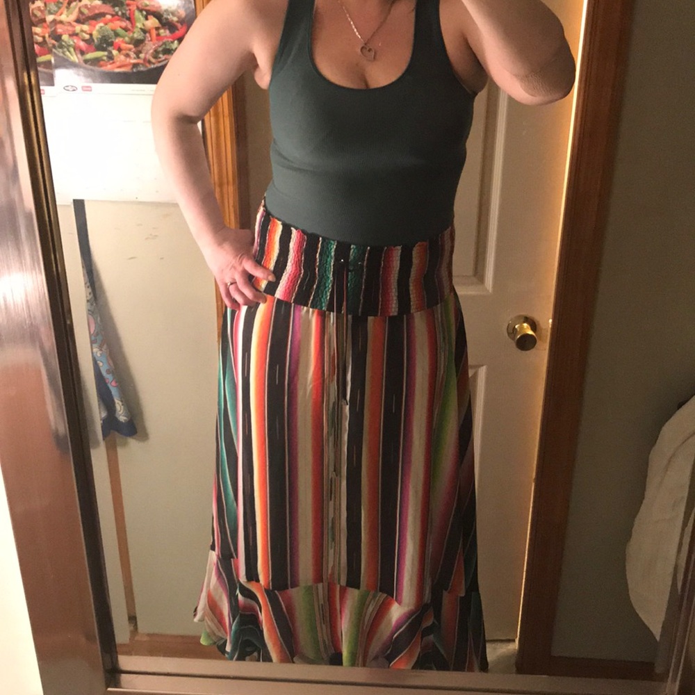 Lauren by R.L. Bohemian flowing asymmetrical full